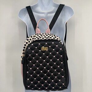 Betsey Johnson Striped Black White Pink Quilted Backpack Betsey Johnson | Bags | Betsey Johnson Striped Black White  main image 3